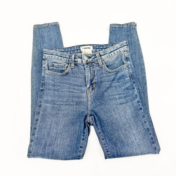L'Agence Margot Skinny High Rise New Vintage Denim Jeans Size 24 - Picture 4 of 9